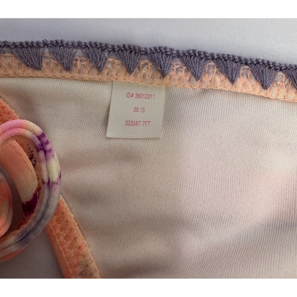 Victorias Secret Swim Bikini Set Halter Top Seashell Tassel Size Medium Striped - Picture 5 of 13